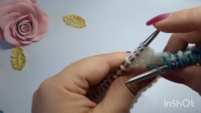 Красивый узор спицами с протяжками/ Красивое оформление низа свитера/ Простой узор спицами смотреть онлайн