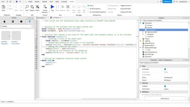 Как сделать рандомный спавн вещей в Roblox Studio смотреть онлайн