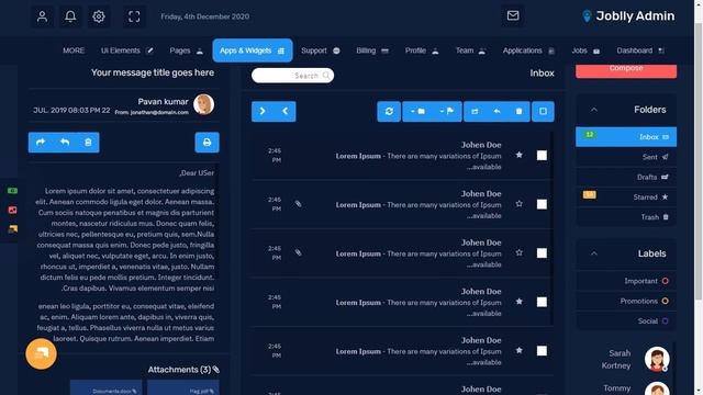 Job Board Dashboard Ui Kit Admin Template Bootstrap 5 with RTL Dark Theme смотреть онлайн