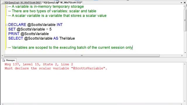 How To Declare and Initialize Variables in T-SQL (Part 1) смотреть онлайн
