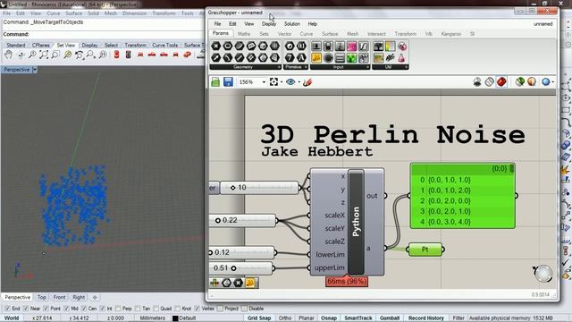 NOC Python Grasshopper: 07 3D Perlin Noise смотреть онлайн