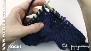 Тренд сезона  -  кардиган за три дня спицами платочным узором из толстой пряжи с планками  - косами