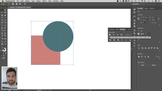 How to Merge Shapes | Illustrator Tutorial смотреть онлайн