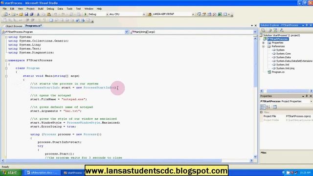 Basic concept implementation in c# for Start Process - Opening Notepad смотреть онлайн