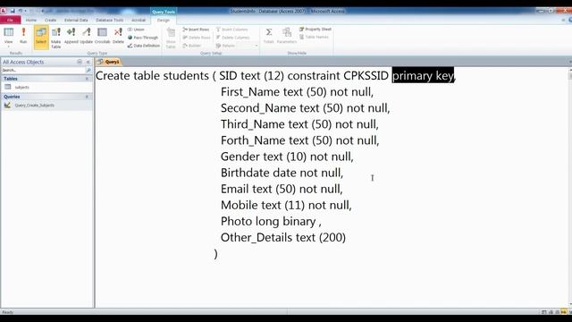 02- Database Fundamentals - SQL (DDL Commands): Create Table & Constraint (Ex: Single-field) смотреть онлайн