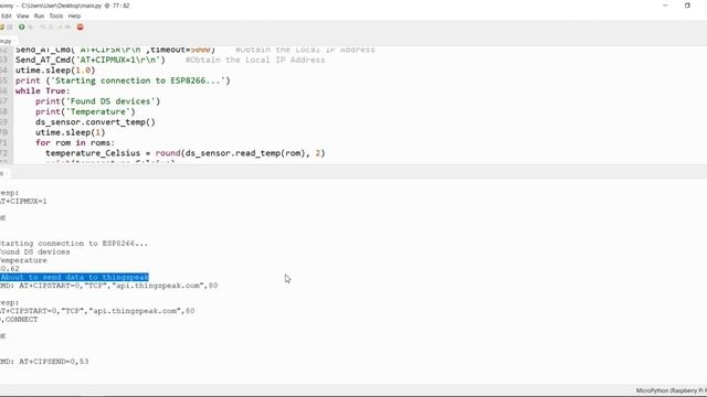 (Demo) Raspberry Pi Pico send DS18B20 Readings to ThingSpeak смотреть онлайн