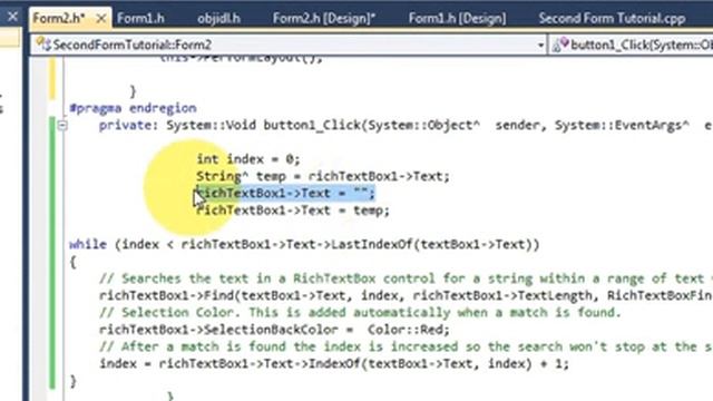 Visual C++ Tutorial 42 -Windows Forms Application:Search and highlight text in Text смотреть онлайн