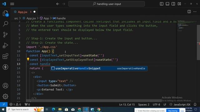 Handling User Input in React.js | React.js Interview Questions | Basic-to-Advanced смотреть онлайн
