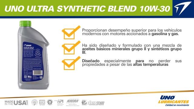 UNO ULTRA SYNTHETIC BLEND 10W-30 UNO Lubricantes смотреть онлайн