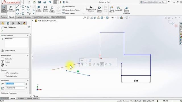 Solidworks lession2_To sketch lines смотреть онлайн