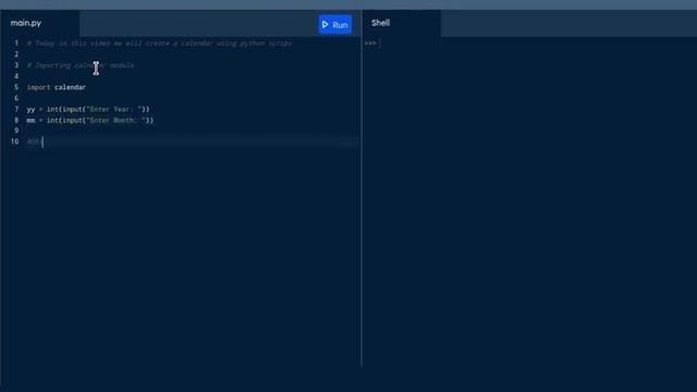How to make calendar using Python смотреть онлайн