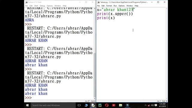 Python string #4 upper method in hindi and urdu смотреть онлайн
