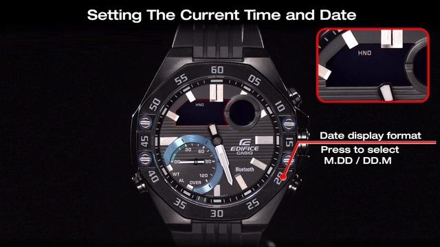 ECB-10 EDIFICE Module 5618 How to Set Time, Date, Home City, DTS, 12/24H, Key Tone, Light Setting ✌ смотреть онлайн