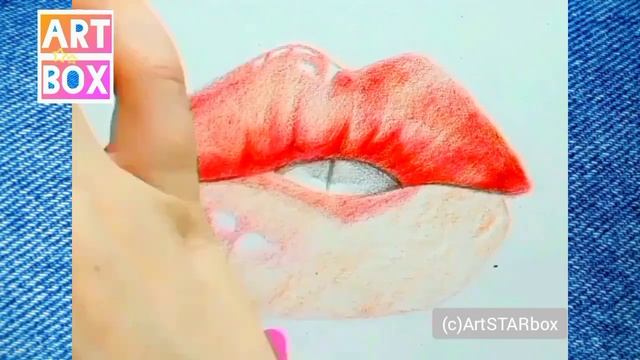 Как нарисовать?гиперРЕАЛистичные ГУБЫ цветными карандашами. Drawing HYPERrealistic LIPS step by ste смотреть онлайн