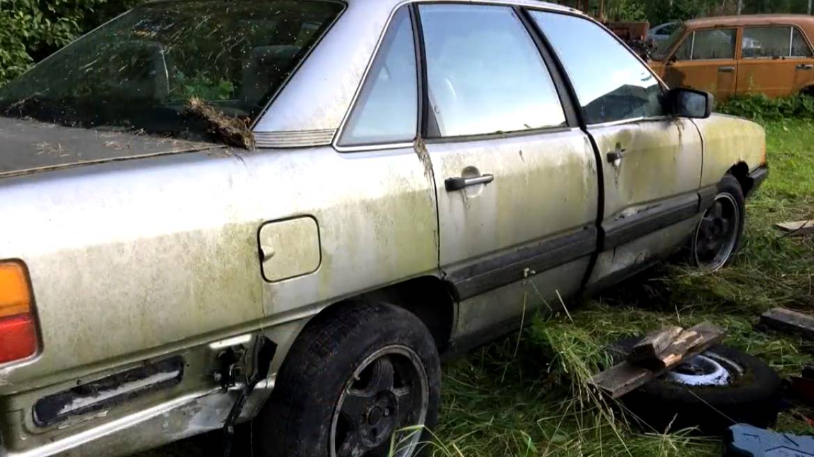 Запуск Audi 100 C3 2.1 1983 года спустя 15 лет часть 1!