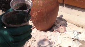 РЕСТАВРАЦИЯ ГЛИНЯНОГО ГОРШКА . А БЫЛ ОН НЕВЗРАЧНЫМ!