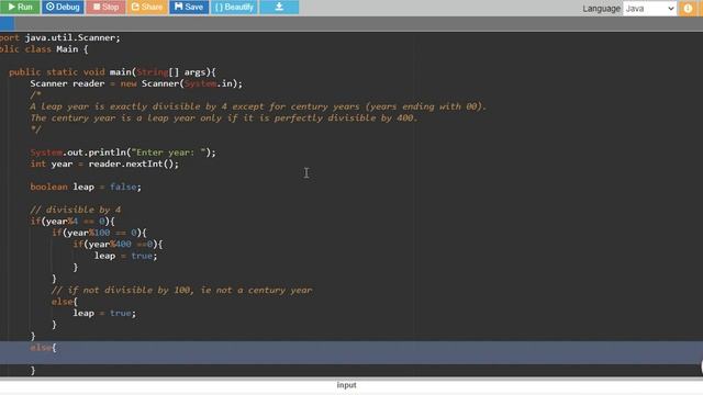 Java Program to Check Leap Year смотреть онлайн