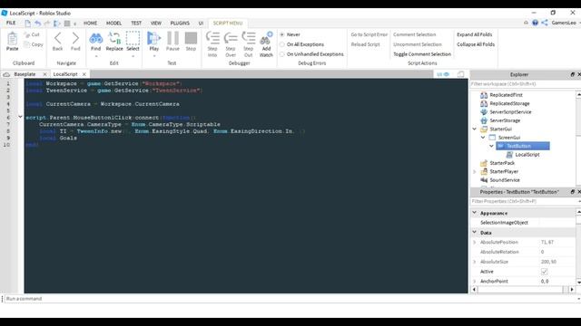 Tween Camera | Roblox Scripting Tutorial смотреть онлайн
