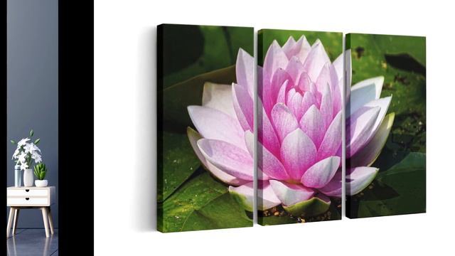 Красив розов лотос - пано за стена смотреть онлайн