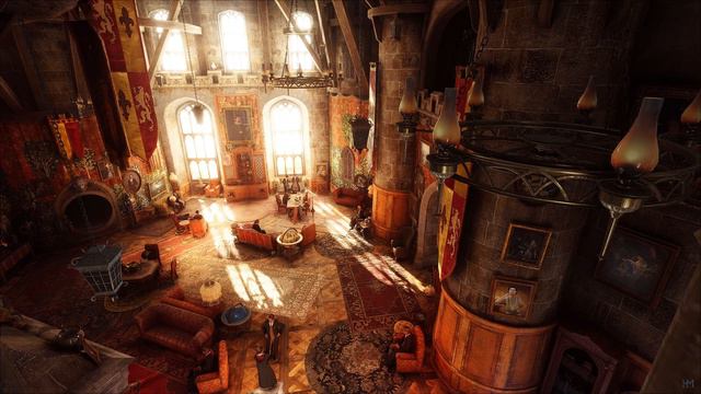 Harry Potter 4K Music & Ambience | Gryffindor, Hufflepuff, Ravenclaw, & Slytherin Common Rooms