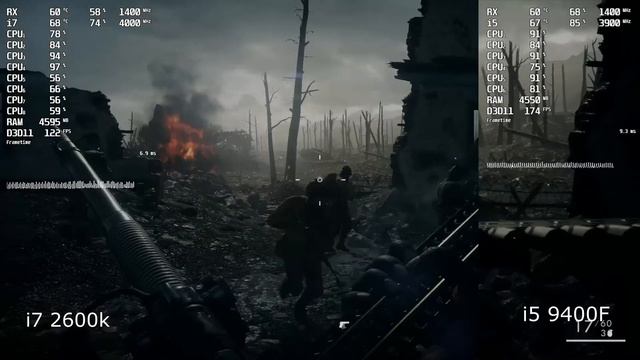 i7 2600k vs i5 9400F смотреть онлайн