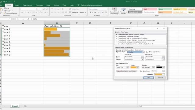 Add Progress Bar to your Data using Conditional Formatting in Microsoft Excel смотреть онлайн