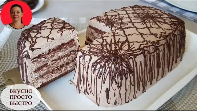 БЕЗ ДУХОВКИ ✧ Нежнейший Торт Шоколадная Девочка ✧ Простой Рецепт Вкусного Торта смотреть онлайн