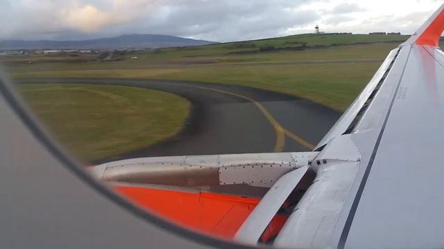 EasyJet Airbus A319 Landing At Ronaldsway Airport, Isle Of Man