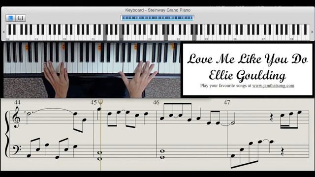Piano Tutorial - Love Me Like You Do by Ellie Goulding смотреть онлайн