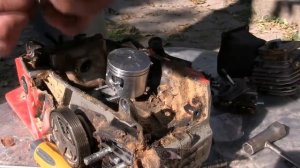 Замена поршня в бензопиле