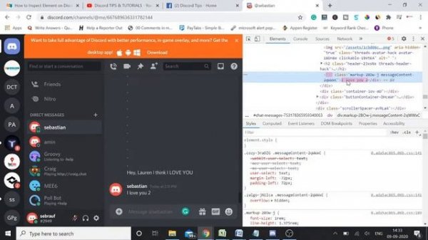 Discord Inspect Element | Create "Fake" Discord Messages for Prank (2020)