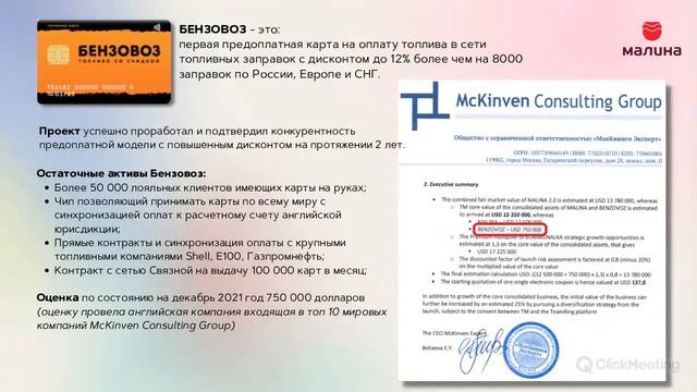 Анализ и Презентация бизнеса Малина 2.0 смотреть онлайн