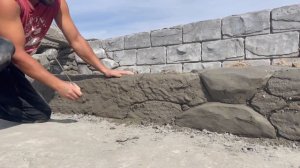 Бордюр для дорожек из арт бетона.   Border for paths