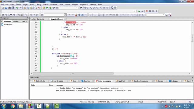 C Program to find days between two dates - Case 2 смотреть онлайн