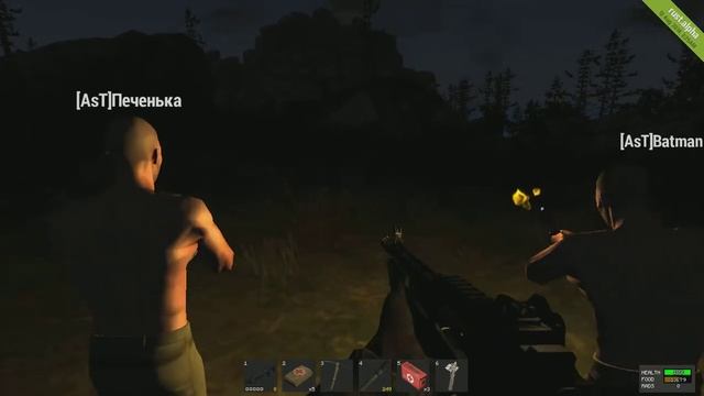 Rust:Разыгрываю рецепт пистолета p250 кепкам кто быстрее добежит до камня!!!!!:D смотреть онлайн