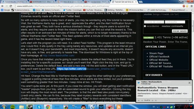 Warframe Tutorial Alertas en tiempo real! смотреть онлайн