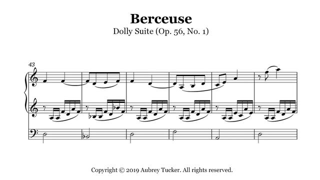 Organ: Berceuse from 'Dolly Suite' (Op. 56, No. 1) - Gabriel Faure смотреть онлайн