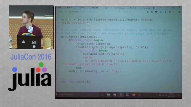 JuliaCon 2016 | CI and Julia Packages (Workshop) | Tony Kelman смотреть онлайн