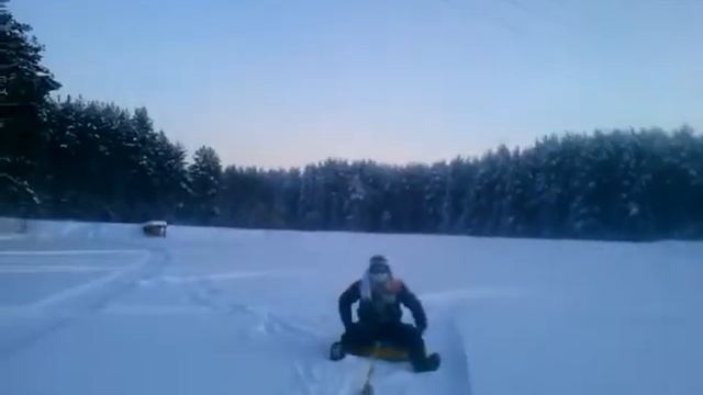 Катаемся на плюхе за Бураном смотреть онлайн