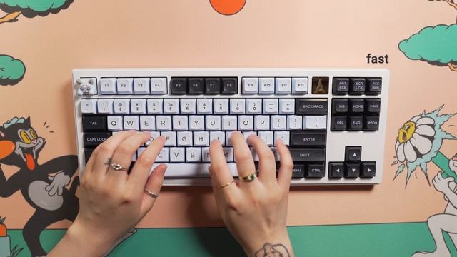 Tata80 by M·one (WS Aurora Pink Switches) Typing Sounds смотреть онлайн