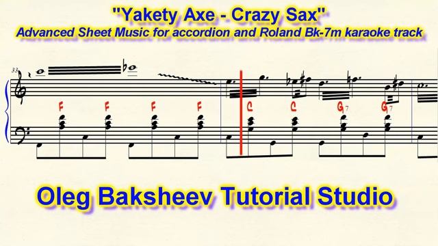 "Benny Hill Theme - Yakety Axe - Crazy Sax" Accordion Sheet Music Review смотреть онлайн