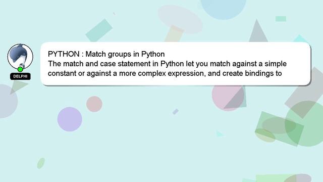 PYTHON : Match groups in Python смотреть онлайн