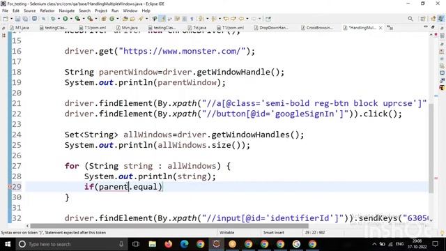 How to handle multiple windows in selenium? | selenium|getwindowHandle & getwindowHandles |WebDrive смотреть онлайн