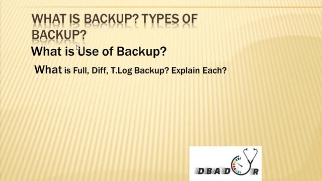 Database Backup Interview Question and answer смотреть онлайн