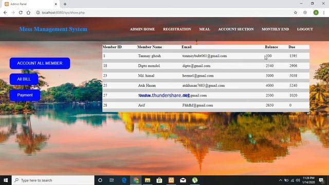Mess Management System - Html-Css-Php смотреть онлайн