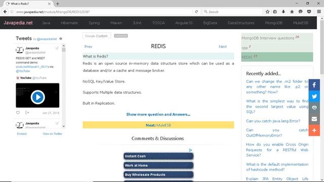 What is Redis?
| javapedia.net смотреть онлайн
