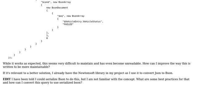 Code Review: Nesting BsonDocuments in MongoDB queries смотреть онлайн