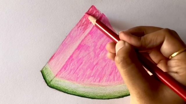 How To Draw A Watermelon | Colored Pencil Tutorial (Very Easy) смотреть онлайн