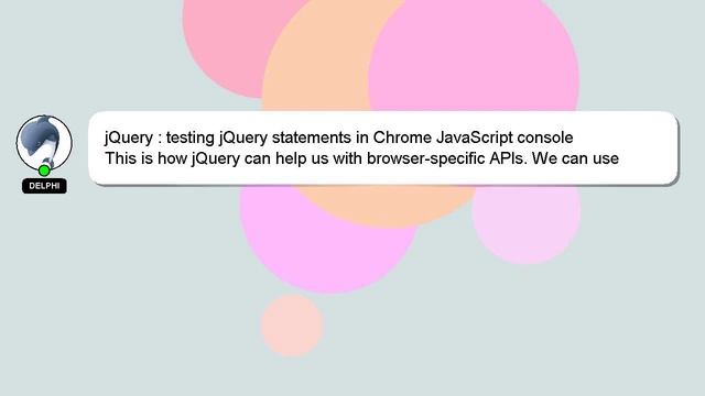 jQuery : testing jQuery statements in Chrome JavaScript console смотреть онлайн