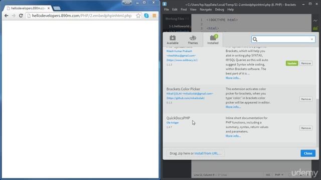 Php tutorials for beginners ,How to embed php in HTML lecture number 2 смотреть онлайн